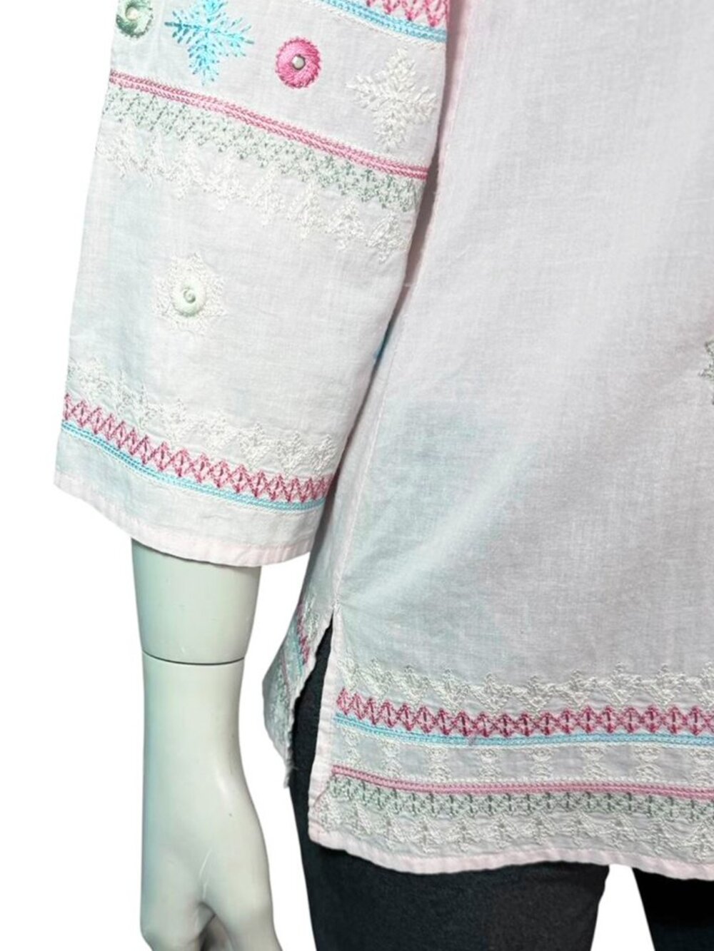 CJ Laing Boho Embroidered Cotton Tunic - Picture 6 of 7